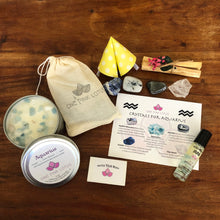 Load image into Gallery viewer, AQUARIUS GIFT BOX - Zodiac Astrology kit. January 20 - February 18
