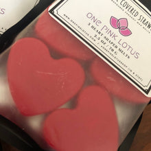 Load image into Gallery viewer, Red Heart shaped wax melts CHOCOLATE COVERED STRAWBERRIES scent, 2.5 oz