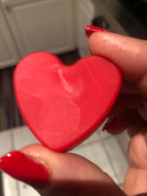 Load image into Gallery viewer, Red Heart shaped wax melts CHOCOLATE COVERED STRAWBERRIES scent, 2.5 oz