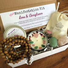 Load image into Gallery viewer, MINI Manifestation kit - LOVE & ACCEPTANCE (meditation, gift box, self care)