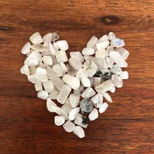 Load image into Gallery viewer, RAINBOW MOONSTONE chips (small gift) in a bottle for spells, meditation or crafts