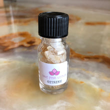 Load image into Gallery viewer, CITRINE chips (small gift) in a bottle for spells, meditation or crafts