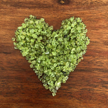 Load image into Gallery viewer, PERIDOT chips (small gift) in a bottle for spells, meditation or crafts