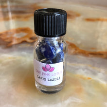 Load image into Gallery viewer, LAPIS LAZULI chips (small gift) in a bottle for spells, meditation or crafts