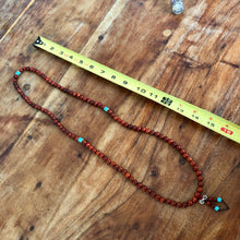 Load image into Gallery viewer, Mala Beads Necklace - Cat Eye Sandalwood 8mm 108 beads. Worn as bracelet or necklace