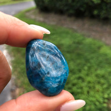 Load image into Gallery viewer, BLUE APATITE 1 pc. (Tumbled/Polished) small gift or stocking stuffer