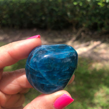 Load image into Gallery viewer, BLUE APATITE 1 pc. (Tumbled/Polished) small gift or stocking stuffer