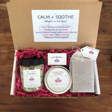 Load image into Gallery viewer, CALM + SOOTHE spa and bath kit / gift box
