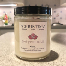 Load image into Gallery viewer, 6 oz. CUSTOM soy wax candle with crystals
