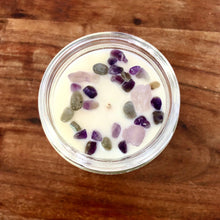 Load image into Gallery viewer, 6 oz. CUSTOM soy wax candle with crystals

