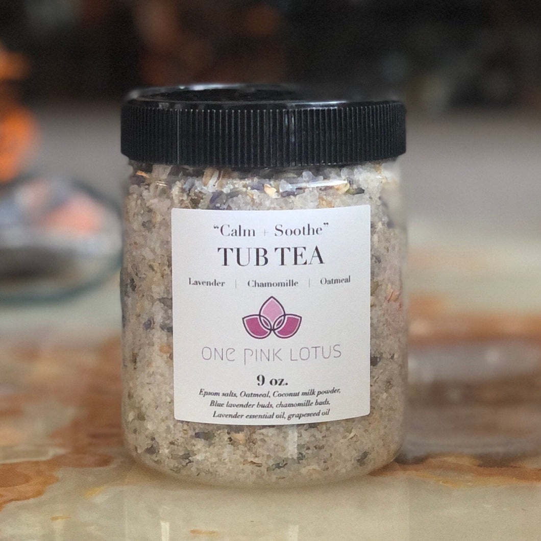 Calm & Soothe TUB TEA small 9 oz. (lavender, chamomile, oatmeal)