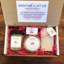 Load image into Gallery viewer, BREATHE + LET GO spa and bath kit / gift box
