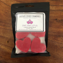 Load image into Gallery viewer, Wax Melts (Heart-Shaped) CHOCOLATE COVERED STRAWBERRIES scent, 2.5 oz
