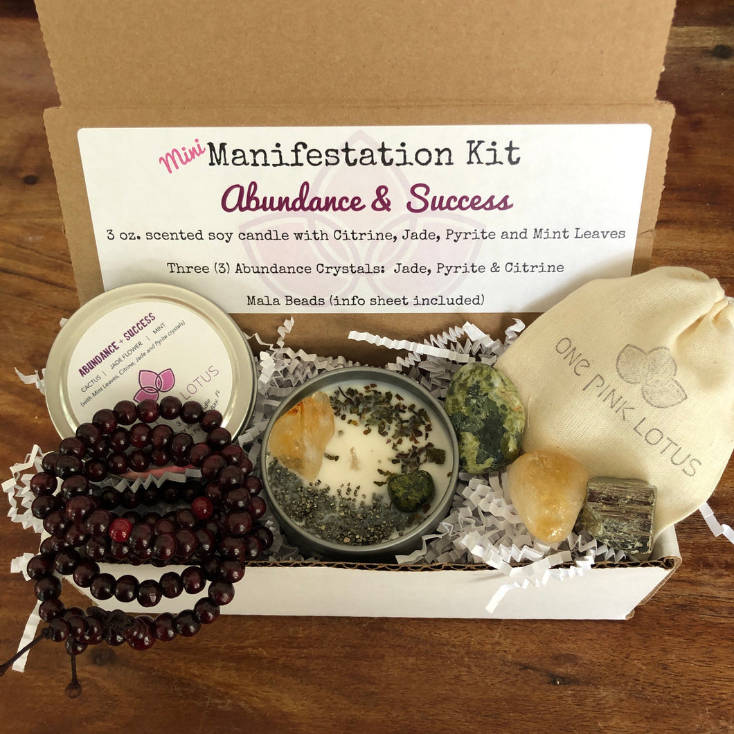 ABUNDANCE & SUCCESS - MINI Manifestation kit (meditation, gift box, self care)