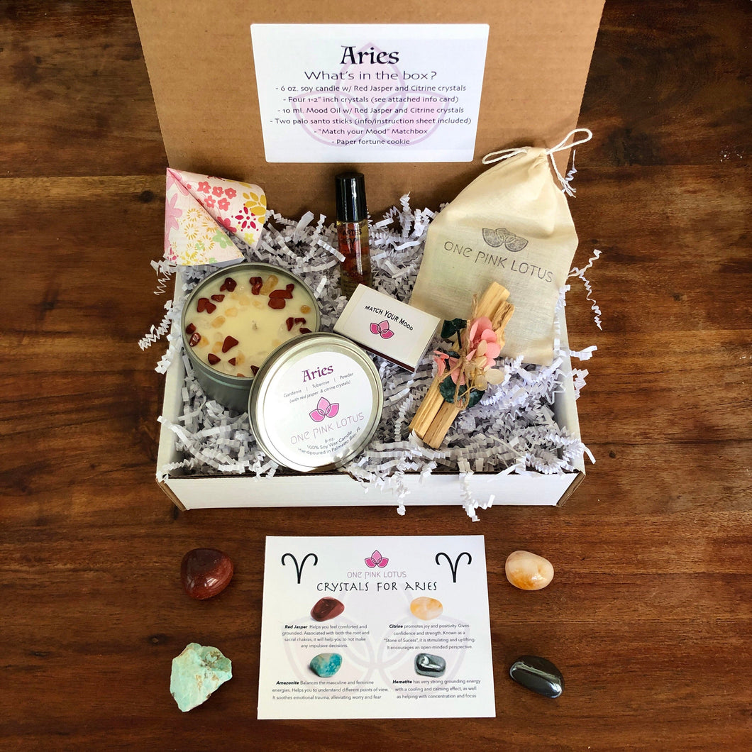 ARIES GIFT BOX - Zodiac Astrology kit,           March 21 - April 19