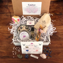Load image into Gallery viewer, TAURUS GIFT BOX - Zodiac Astrology kit, April 20 - May 20
