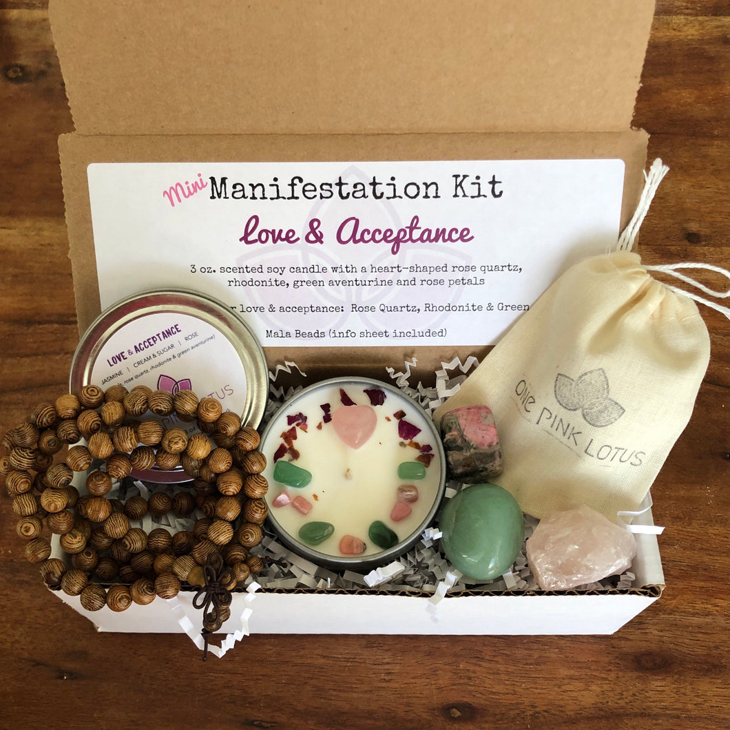 MINI Manifestation kit - LOVE & ACCEPTANCE (meditation, gift box, self care)