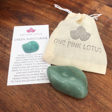 Load image into Gallery viewer, GREEN AVENTURINE (Tumbled/Polished extra large chunks) small gift or stocking stuffer
