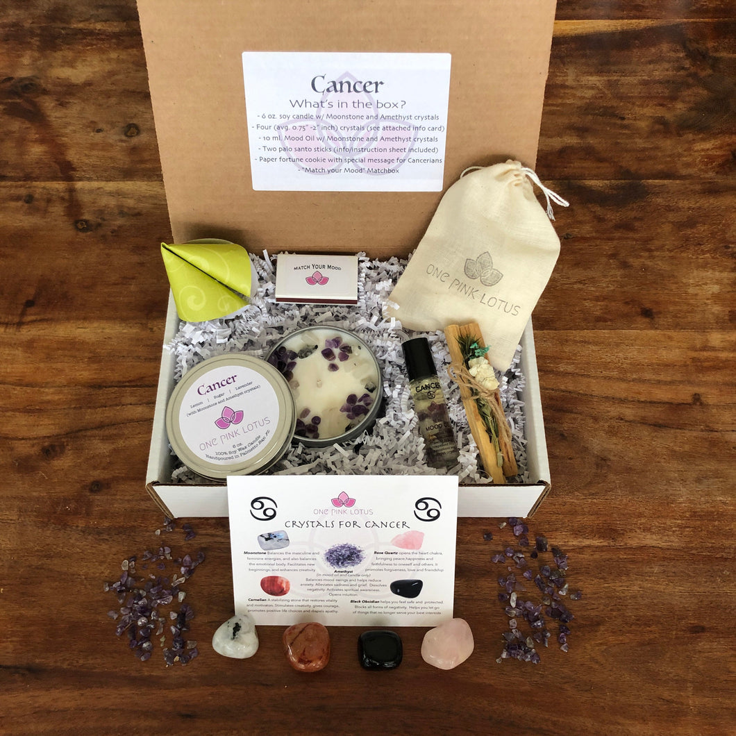 CANCER GIFT BOX - Zodiac Astrology kit, June 21 - July 22