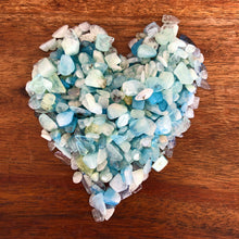Load image into Gallery viewer, AQUAMARINE chips (small gift) in a bottle for spells, meditation or crafts
