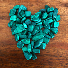 Load image into Gallery viewer, MALACHITE chips (small gift) in a bottle for spells, meditation or crafts
