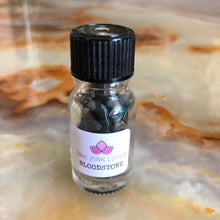 Load image into Gallery viewer, BLOODSTONE chips (small gift) in a bottle for spells, meditation or crafts
