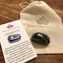 Load image into Gallery viewer, HEMATITE 1 pc. (Tumbled/Polished) small gift or stocking stuffer
