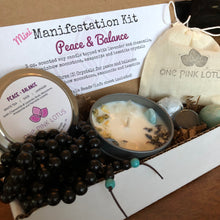 Load image into Gallery viewer, MINI Manifestation kit PEACE &amp; BALANCE - (meditation, gift box, self care)
